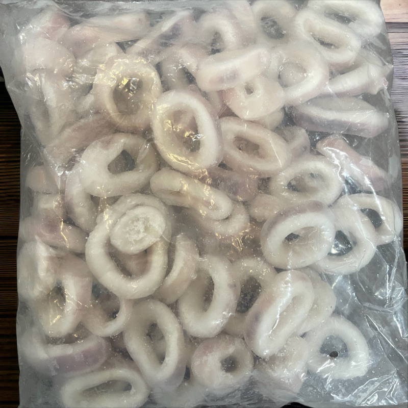 冷凍魷魚圈-1公斤/包(含冰重)極禾楓肉舖~台南肉舖~
