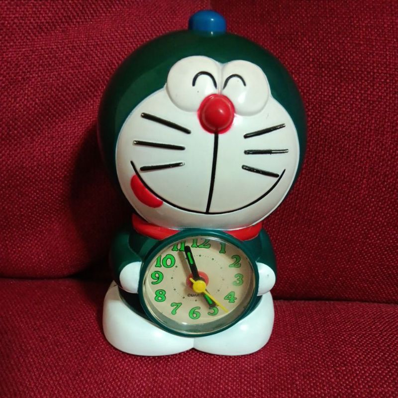 好熟悉的聲音 好療癒啊 早期1998年 小叮噹 哆啦A夢 公仔造型 鬧鐘 時鐘  絕版珍藏 復古老物
