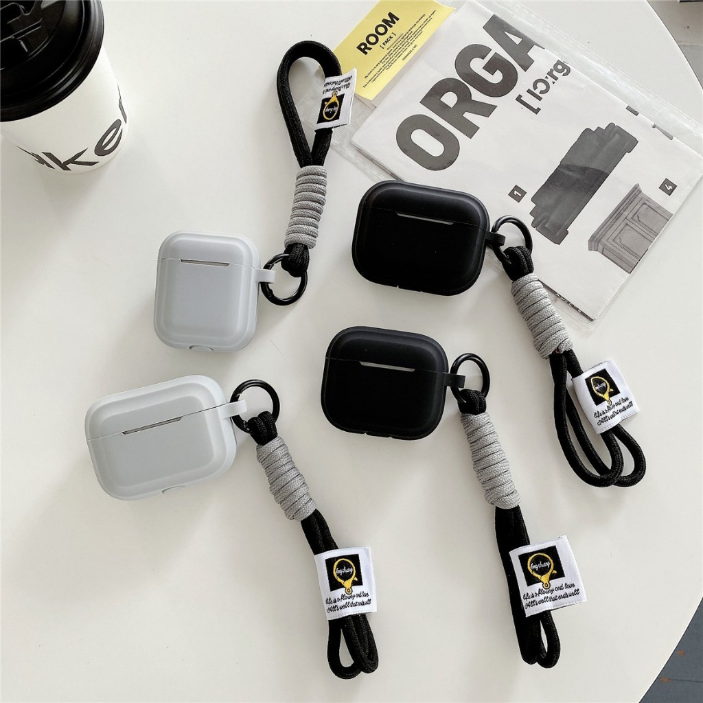 【新款】加厚梯形手繩AirPods pro3 4保護套 AirPods Pro2 3代 2代 藍芽 耳機殼 矽膠套禮物