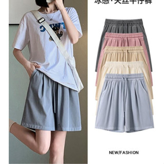 胖胖美依 短褲 闊腿褲 休閒褲 S-XL新款天絲牛仔短褲女夏季薄款高腰寬鬆休閒運動褲闊腿MA141-3087.