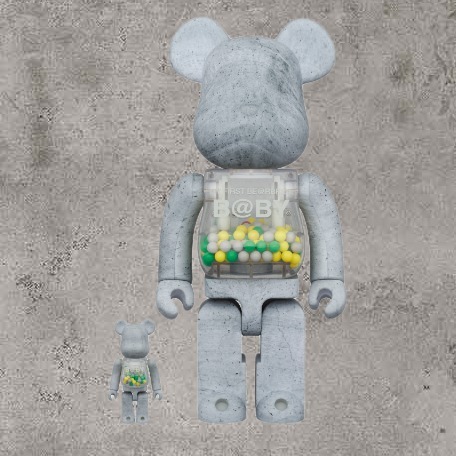 MY FIRST BE@RBRICK B@BY “CONCRETE” 100% &amp; 400% 千秋