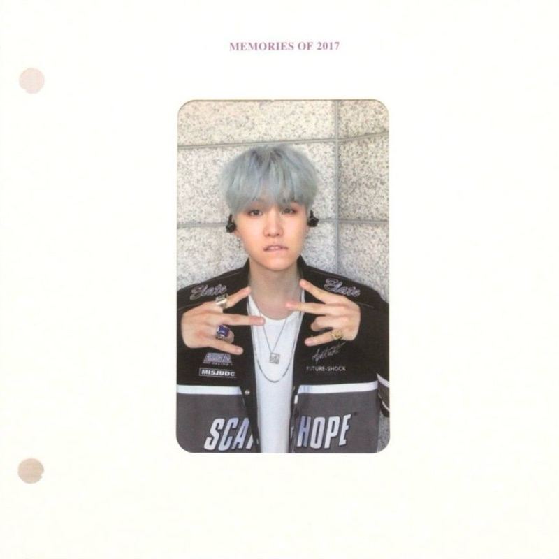 BTS suga 2017 memories blu-ray 藍光 回憶錄 閔玧其 小卡