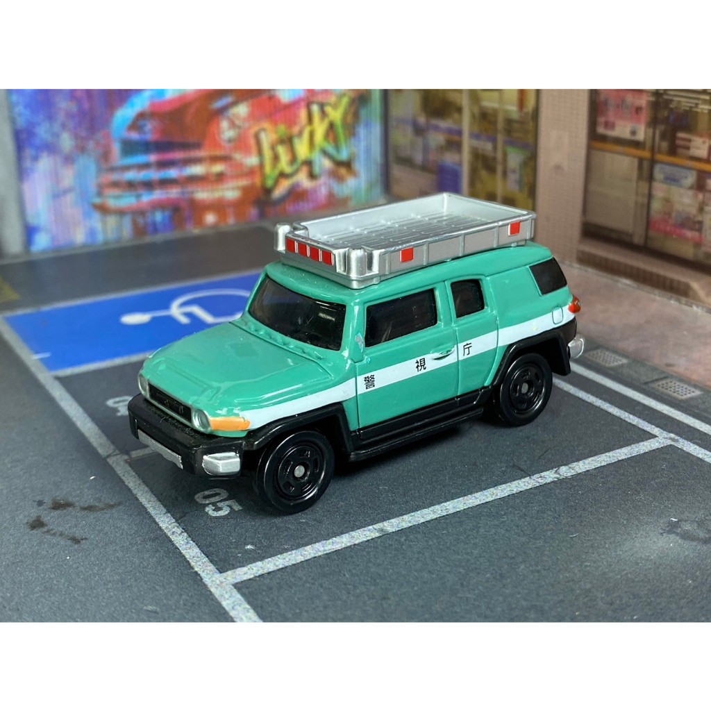 TOMICA-A17-無盒戰損-Toyota FJ -警視廳警車-綠