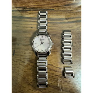 TISSOT 天梭錶 女錶 碗錶 石英錶 銀色圓框 銀色