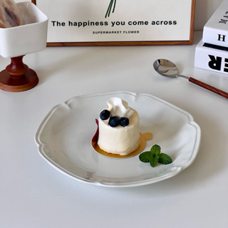 【幸沐商行】日本製白練花邊9寸淺盤 純白西餐盤 早午餐盤 鬆餅盤 盤子 甜品盤 咖啡盤 日本食器 好擺盤 餐盤