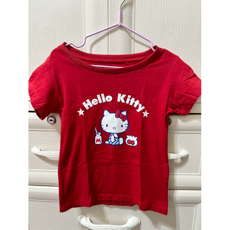 （二手）Uniqlo 優衣庫 女童Hello Kitty短袖上衣 100公分 短袖T恤