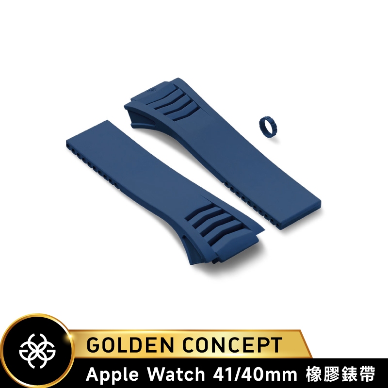 Golden Concept Apple Watch 41/40mm 藍橡膠錶帶 WS-RS41-NV