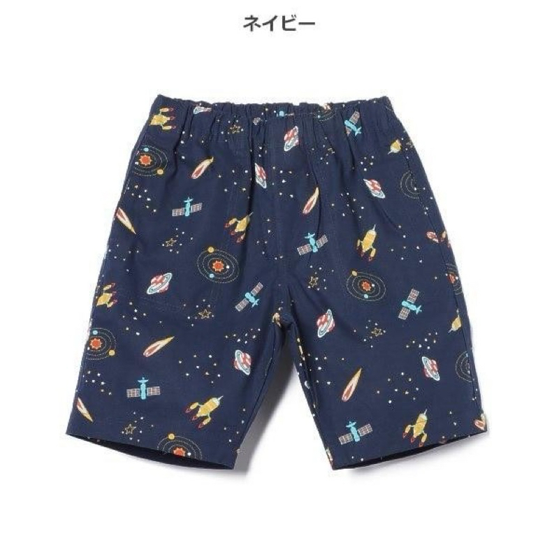 西松屋 滿版宇宙圖案短褲(100-130)#日本代購#兒童短褲