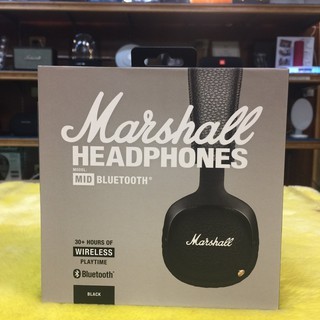 【官方授權經銷】現貨特價可自取 台灣公司貨 Marshall Mid Bluetooth Black 無線藍牙耳罩式耳機