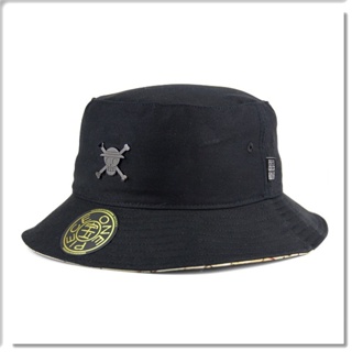 【ANGEL NEW ERA 】ONE PIECE 航海王 魯夫 金屬Logo 漁夫帽 經典黑 黑牌 探險帽 可拆繩
