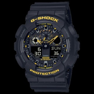 []錶子$行頭[] CASIO 卡西歐 G-SHOCK 雙顯 休閒時尚 腕錶-黃黑款(GA-100CY-1A)
