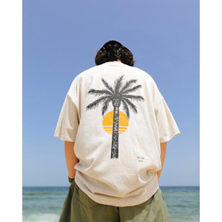 Palm tree棕櫚樹日落 寬TEE | 3色 男裝 寬版 短袖