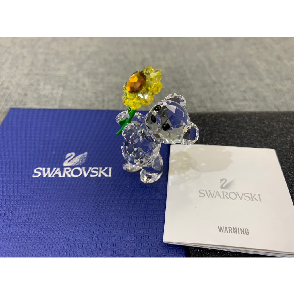 【CH自售】Swarovski Kris 小熊 – 太陽花給您 Bears 施華洛世奇 水晶 擺飾 原廠 裝飾 百貨公司