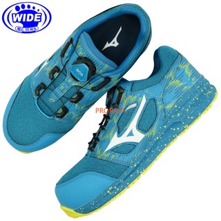 Mizuno 藍X黃 LS II BOA旋鈕系統寬楦防護鞋【跳色不單調，第一類合格品】342M 免運費加贈鞋墊和襪子