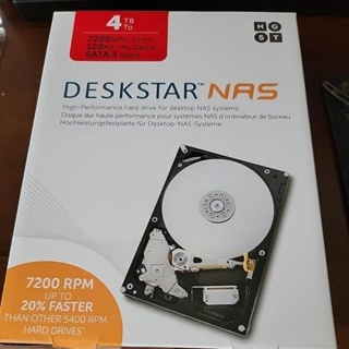 二手 HGST NAS 4TB 7200轉 128M 3.5吋硬碟 SATA HDN726040ALE614