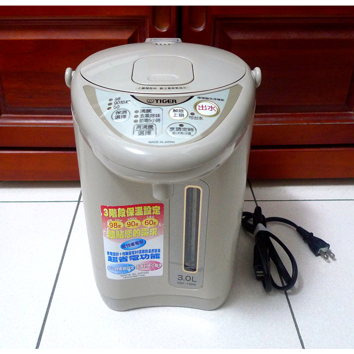 日本製造 TIGER 虎牌3公升微電腦熱水瓶 PDF-F30R 三段保溫 防空燒 3L 電熱水瓶 熱水瓶 虎牌熱水瓶