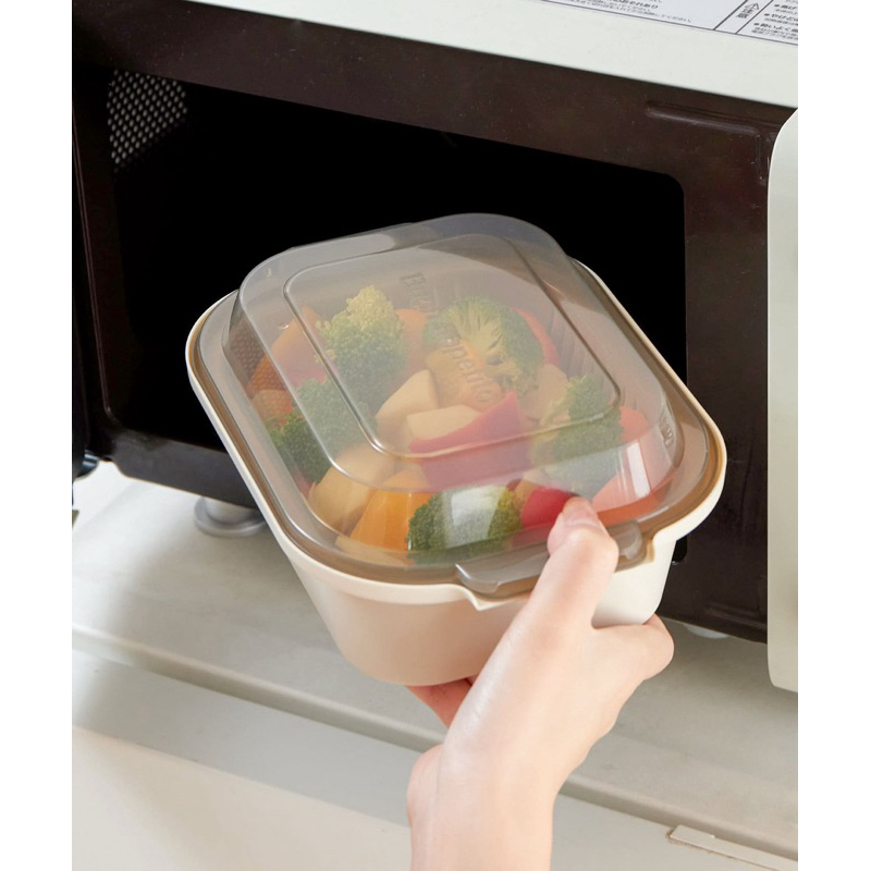 現貨 日本代購 3coins 微波蔬菜蒸煮調理盒