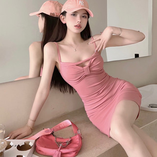 ᴅᴏɴᴛ sʟᴇᴇᴘ🧚🏻‍♀️現貨🏷 歐美大牌性感鏤空小心機包臀洋 無胸墊 親膚莫代爾棉