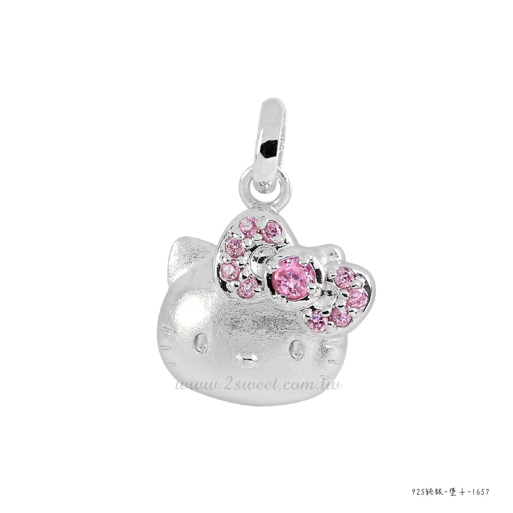 Hello Kitty 純銀項鍊 PEV-1657 晶漾金飾鑽石JingYang Jewelry