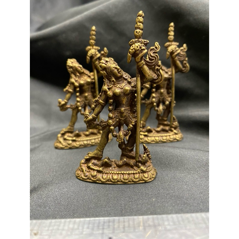 早期庫存尼泊爾黃銅空行母小佛像