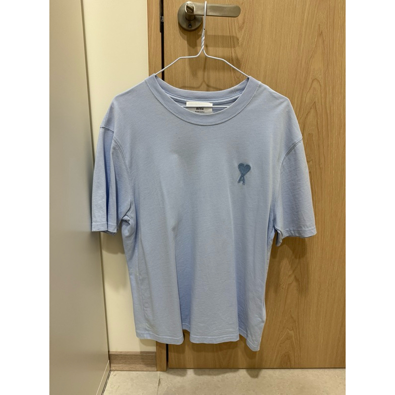 （保留colnago****)AMI PARIS - Blue Ami de Cœur T-Shirt (S size)