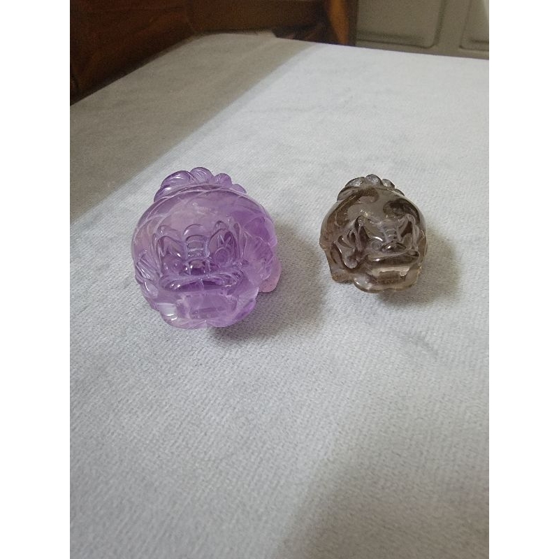 紫水晶龍龜擺件 清透料天然水晶 龍龜擺件 水晶擺件
