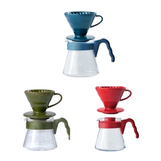 HARIO V60 彩虹磁石濾杯 好握咖啡壺 藍媚茶色 吳須色 限定款緋紅色