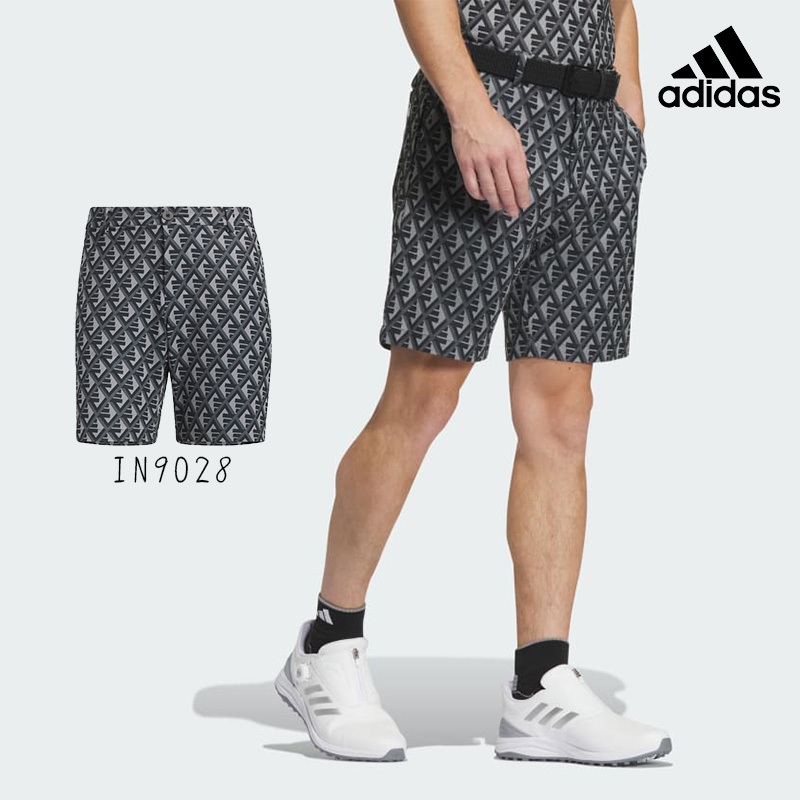 ＊立航高爾夫＊Adidas  ESS GR 幾何圖形 男短褲 #IN9028,黑