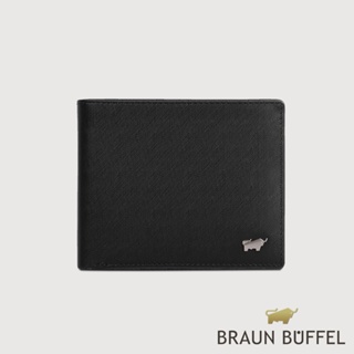 【BRAUN BUFFEL 德國小金牛】【預購商品】台灣總代理 HOMME-M 5卡透明窗皮夾-黑色/BF306-316