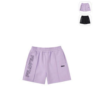 【FILA】KIDS 女童款 運動針織短褲-淺紫 5SHX-4406-PL