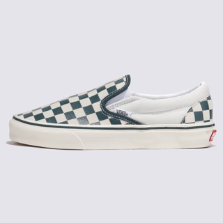 【Twoel_official】Vans Checkerboard Classic Slip on 懶人鞋 白綠