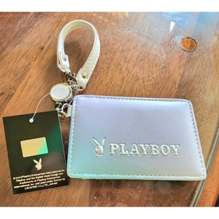 日本正版雷標Playboy證件皮套 卡套 粉紫色超夢幻