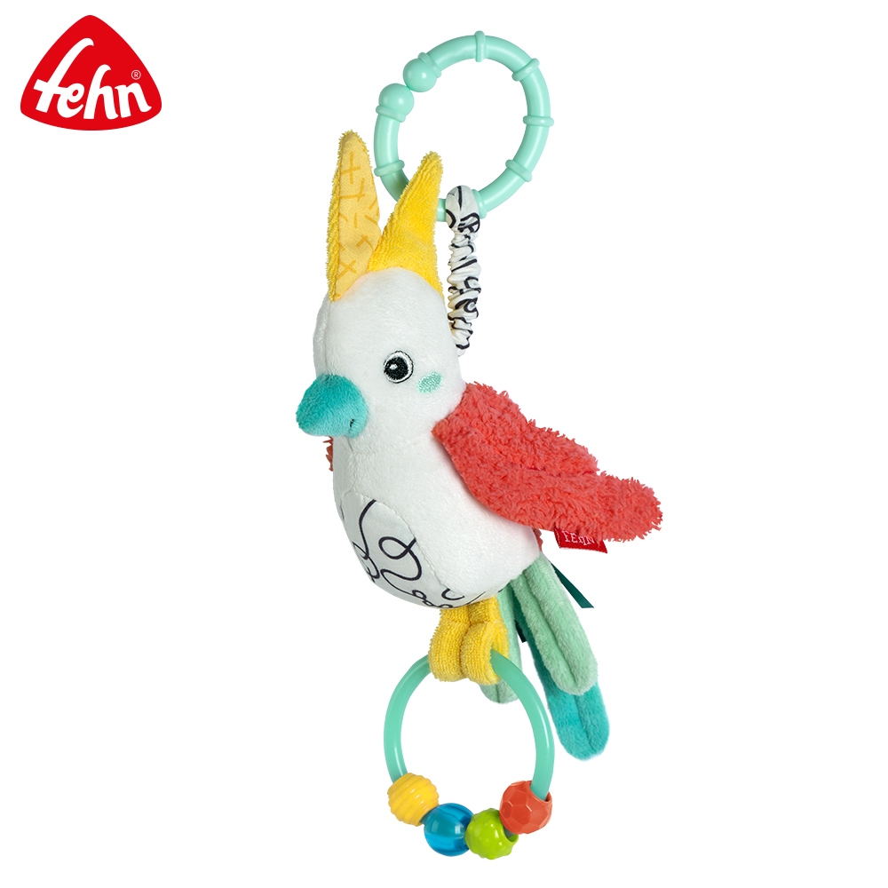 【FEHN芬恩】彩虹樂園鸚鵡吊掛式布偶玩具