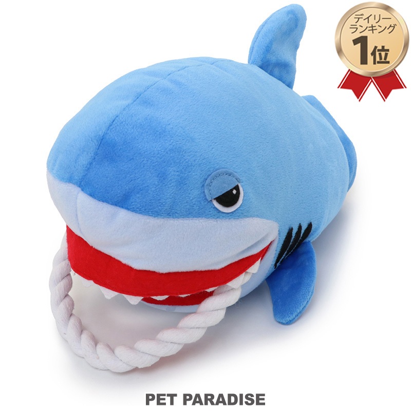 【PET PARADISE】寵物手套型繩結玩具/鯊魚 (25cm)｜PP 2024新款 狗狗繩結玩具 寵物玩具