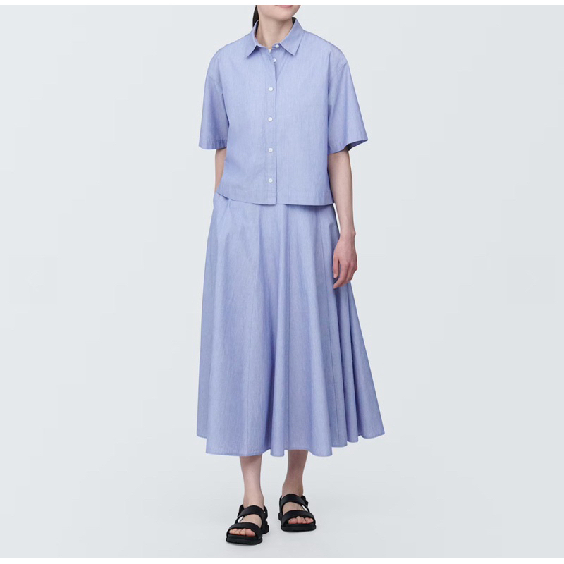 日本無印良品 無印代購/ 涼感100%有機棉長裙 棉質 夏季舒適長裙