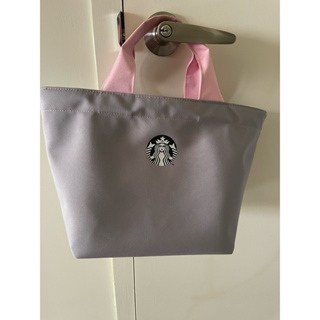 Starbucks 星巴克 購物袋 帆布防水便當袋 手提包 浪漫粉紫
