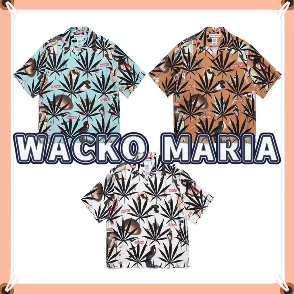 【買一贈一】WACKO MARIA 油麻葉花襯衫 浮世繪 寬鬆襯衫 夏威夷襯衫 日系襯衫 古巴領襯衫 復古襯衫 短袖襯衫