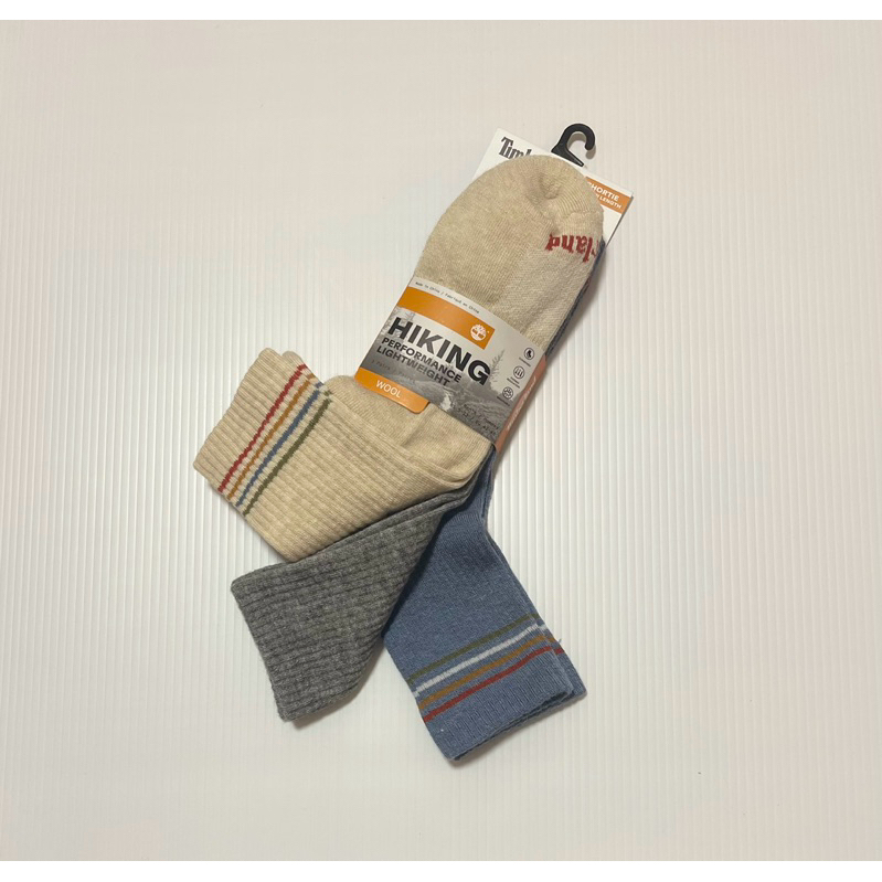 Timberland  短筒靴型羊毛襪/三件組/男