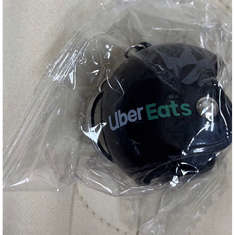 特價品 迷你 Uber Eat 外送員 安全帽 鑰匙圈 飾品 鎖匙圈 送禮 玩偶 吊飾 趣味 懷舊 創意 黑色 可自取