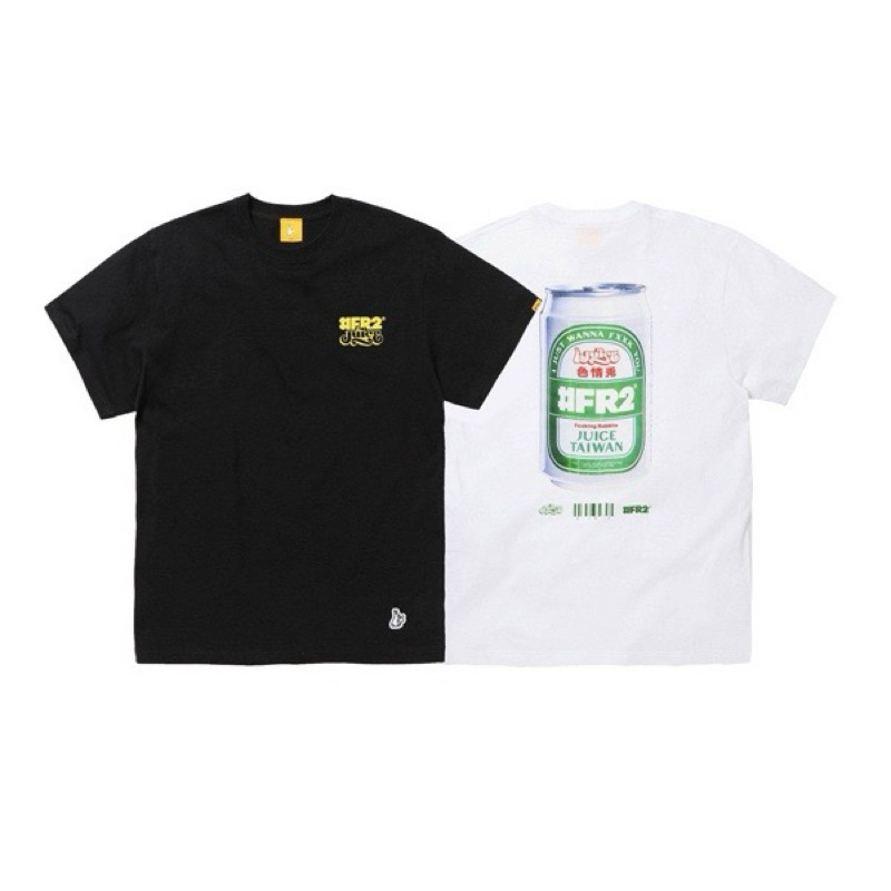 全新限量免運聯名FR2 x JUICE Taiwan CANNED T-shirt台灣金牌啤酒男女情侶短T短袖T