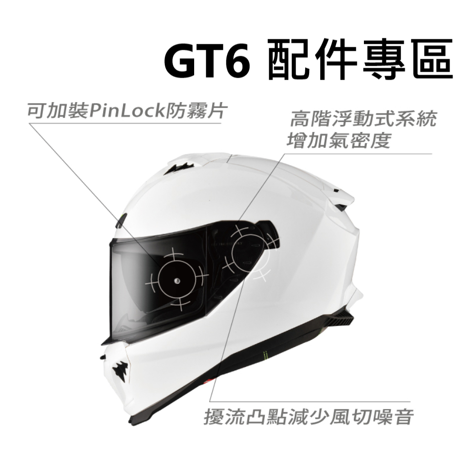 【PUPU SHOP】ASTONE GT6全罩式專用配件 鏡片 多層膜鏡片 內襯 三角