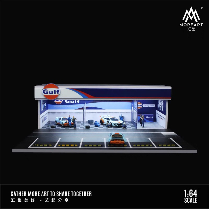 《星探者車庫》預購！MoreArt 匯藝 1/64 改裝店(含LED光源) HKS LBWK ADVAN 1:64 場景