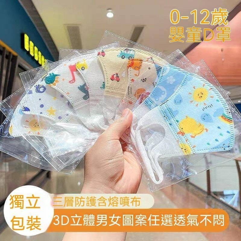 【Yumeno】春夏款 兒童口罩 獨立包裝 抗病毒 一次性透氣 3D立體 口罩嬰幼兒