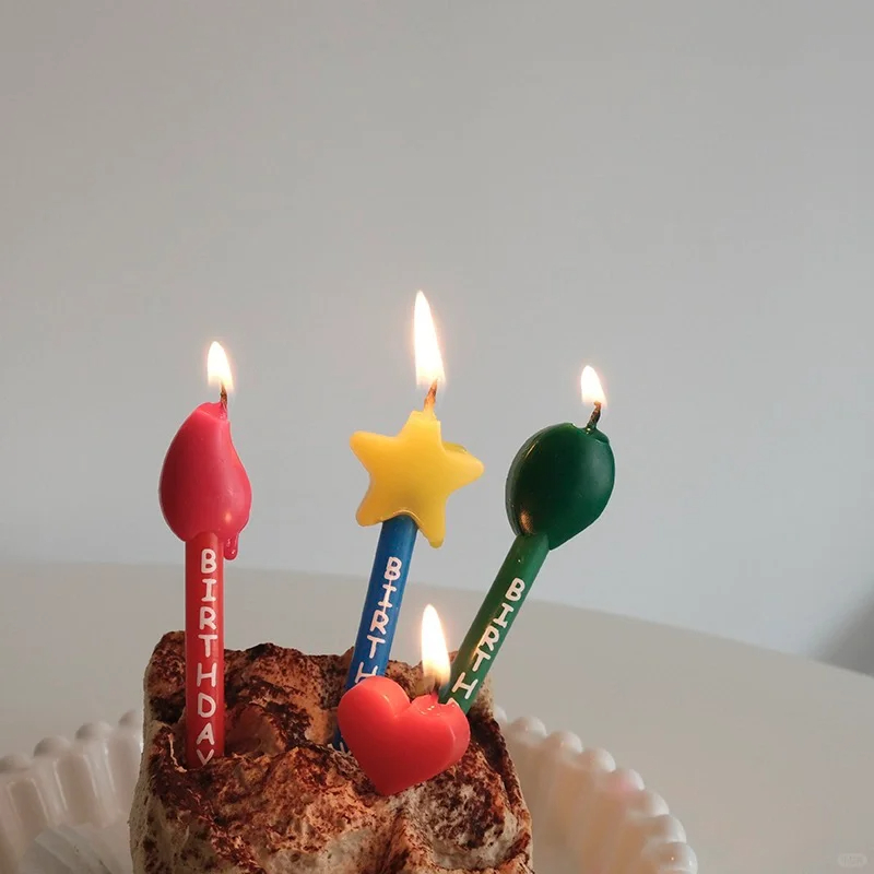 french butter. 星星汽球生日蠟燭 生日蛋糕蠟燭 韓系蠟燭 派對佈置 蛋糕裝飾