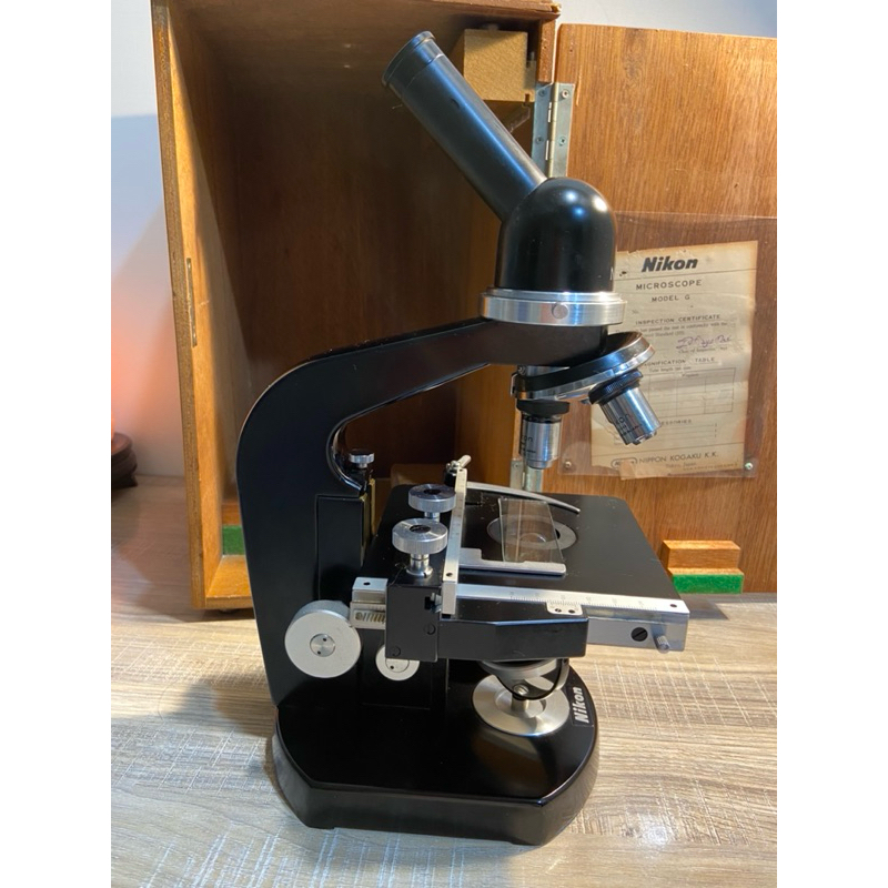 早期 老件 Nikon microscope Model G 顯微鏡 收藏 看說明