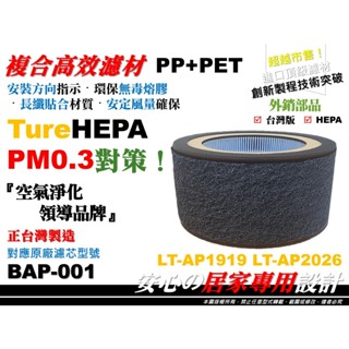 高效率抗菌】Telefunken德律風根/膠囊O2 LT-AP2026 LT-AP1919 空氣清淨機 濾心 濾芯 濾網