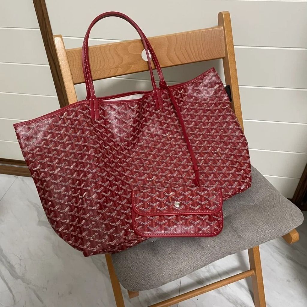 Goyard Saint Louis 紅色子母托特包GM