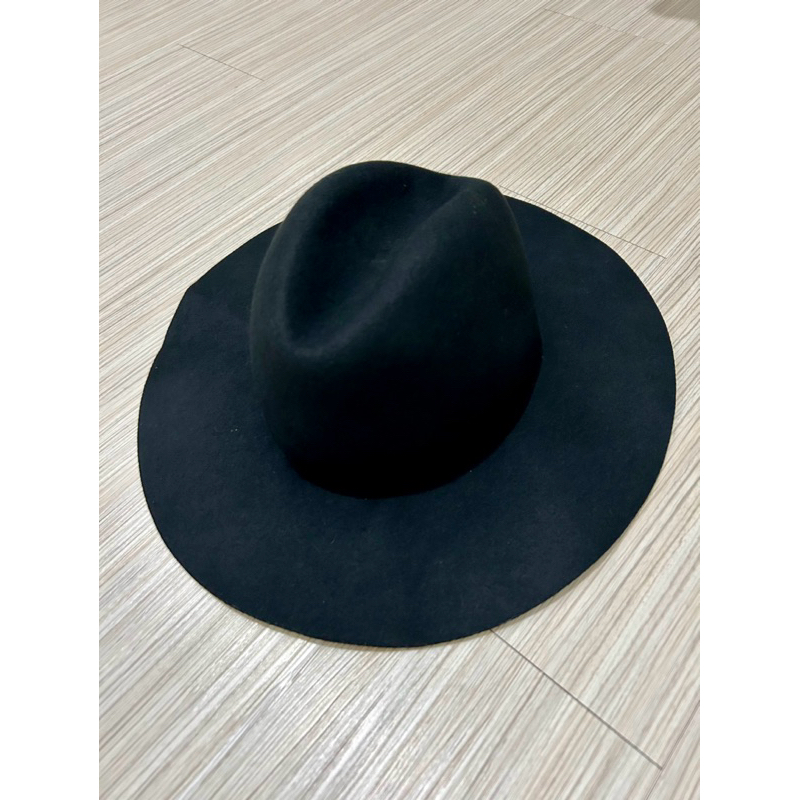 日本 URBAN RESEARCH 黑色 毛料 寬帽沿 紳士帽 UR
