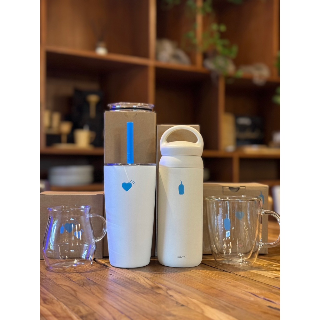 【Geek studio潮流選品代購】Human made X Blue bottle藍瓶 雙層玻璃杯 保溫杯 吸管水杯