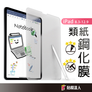iPad 類紙鋼化玻璃貼 保護貼 適用2024 2023 Pro 12.9 11 10.5 Air 6 3 Mini